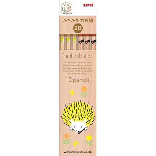 Mitsubishi Pencil Kakikata Pencil Hahatoko HT03 2B Hahatoko Hedgehog & Cat 1 Dozen K56332B
