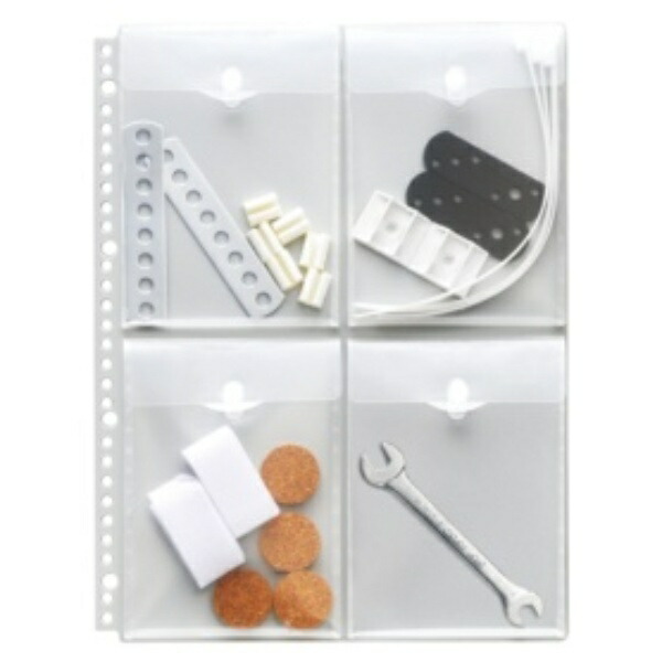 Lion Office Supplies Pocket Organizer Just Motto A4 4-Pocket NP-4M 2 Sheets