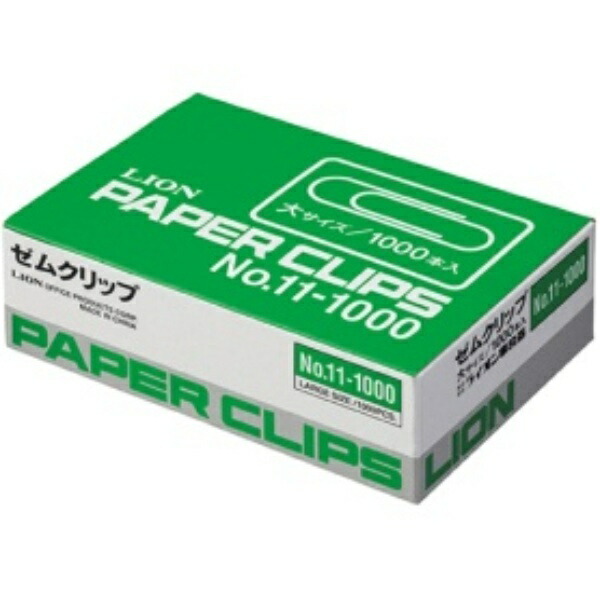 Lion Office Supplies ZEM CLIP Large 1000-Pack No.11_25783