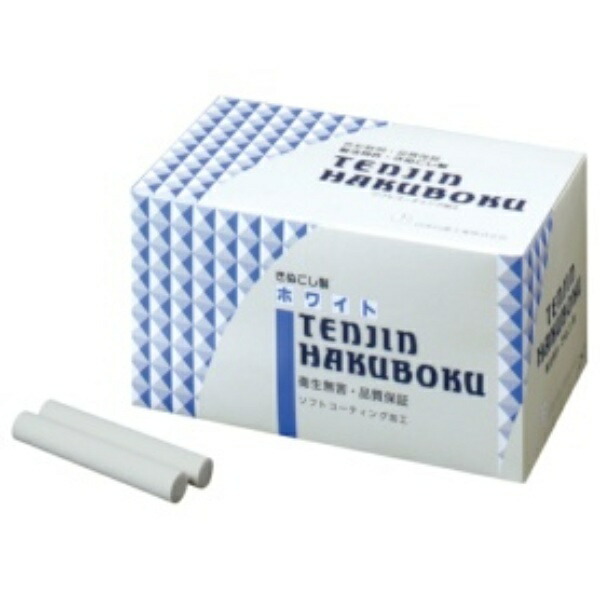 Nippon White Chalk Industry Tenjin Brand Chalk 100-Pack White