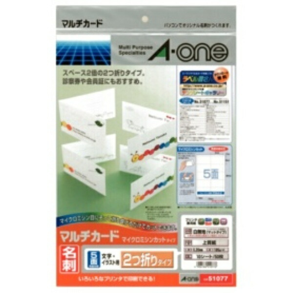 A-One Multi-Card Business Card Folder, 5-Panel, 10 Sheets, 51077
