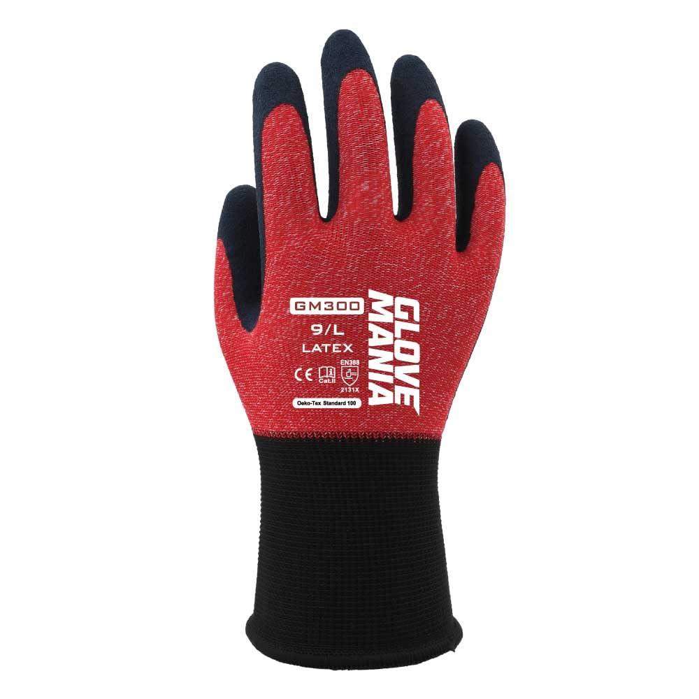 [Kawanishi Kogyo] GM300 Glove Mania Latex 3er-Set Rot L