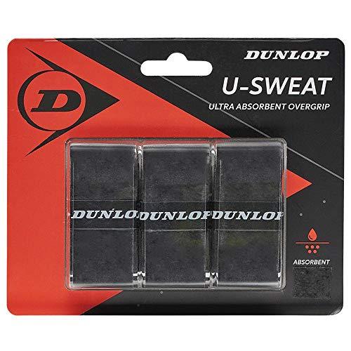 DUNLOP Tennis Hard Tennis Overgrip Dry Type U-SWEAT 3-Pack Black DTA2041