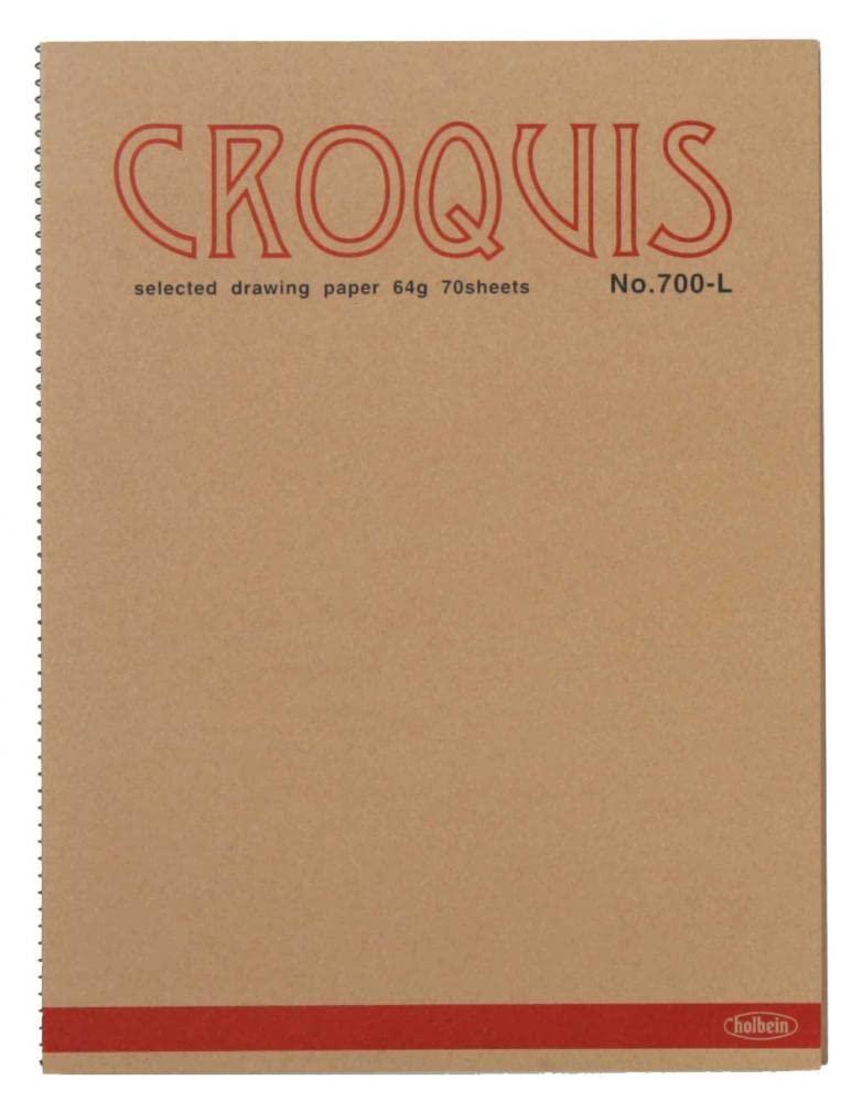 Holbein Croquis Book No.700 N Croquis Paper (60g) L (360×268mm) Size Spring Binding 70 Sheets 270157