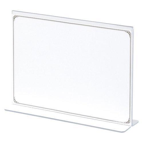 T-shaped menu made of acrylic