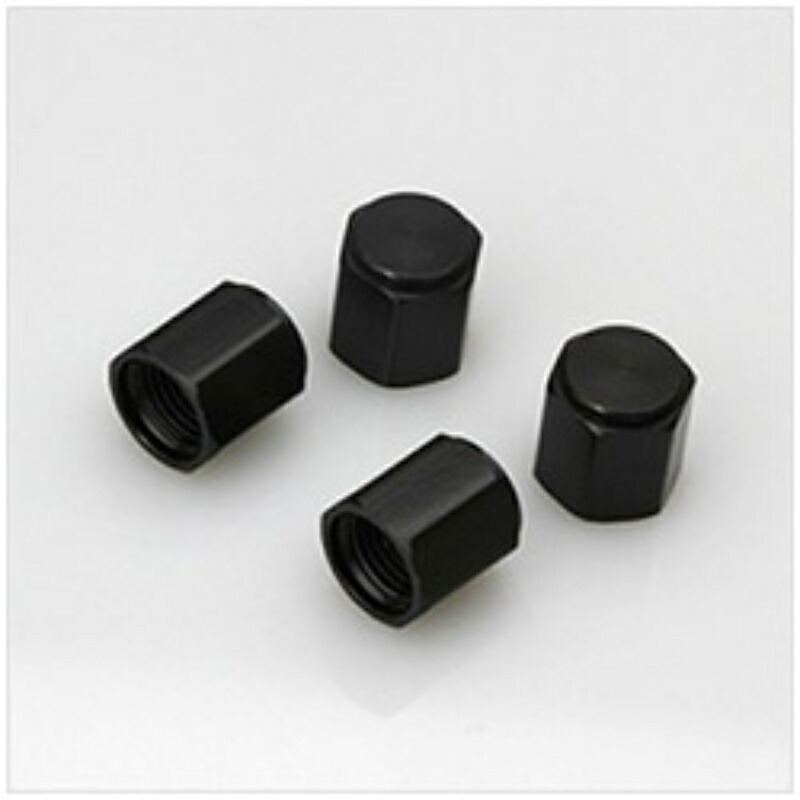 BAL (Ohashi Sangyo) Air Valve Cap Black 4-Pack No.1110