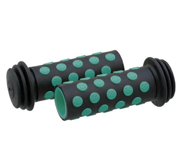 I Live Bicycle Grips [Ilive Smile Kids Grips] Black/Mint Green Left and Right Set 103824