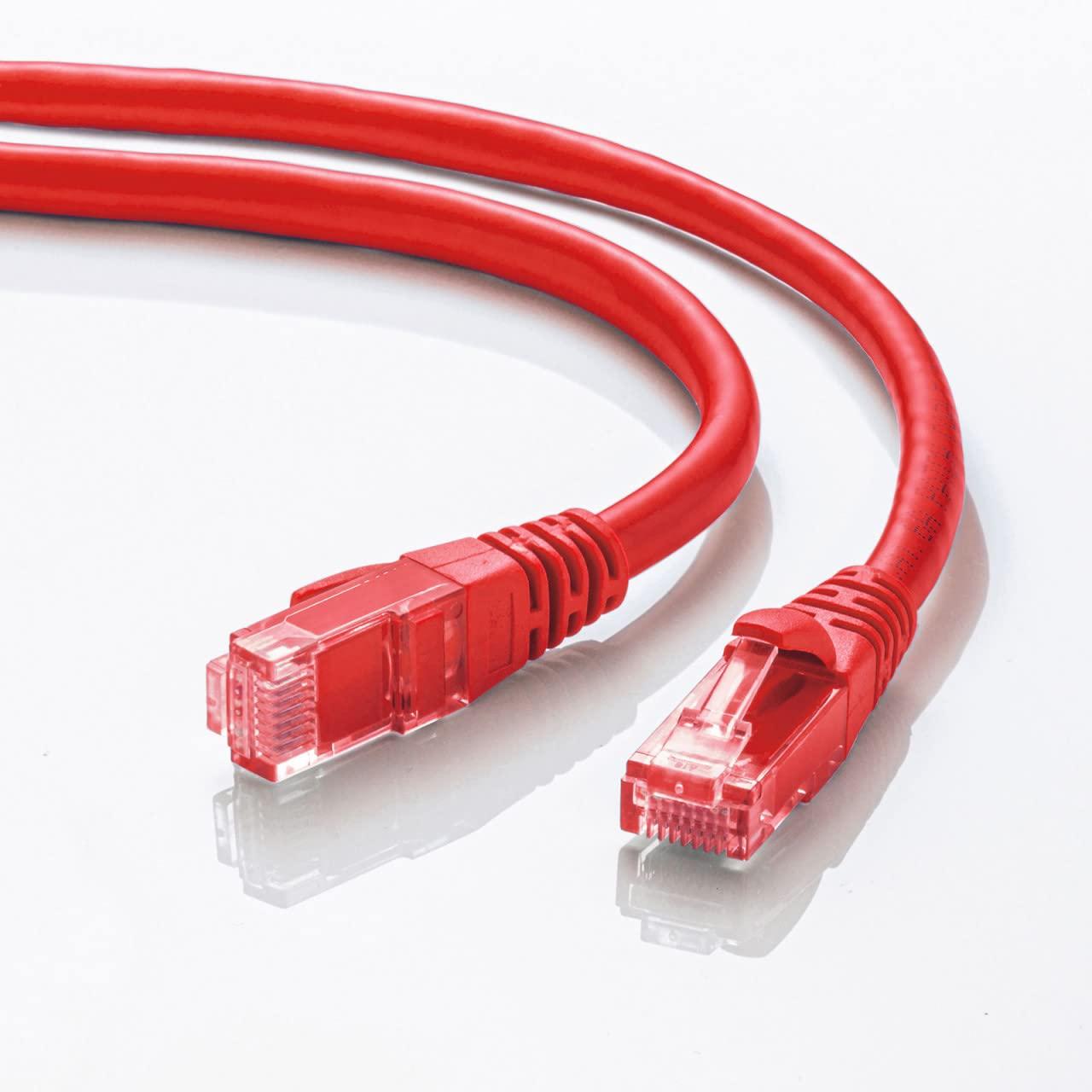 Sanwa Supply Category 6A Twisted Pair LAN Cable (Red, 0.5m) KB-T6AY-005R
