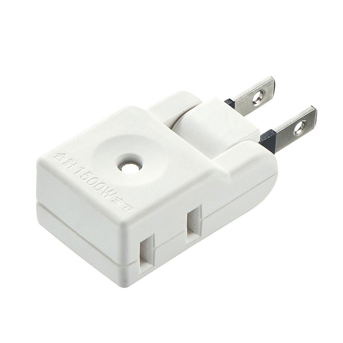 Sanwa Supply Swing Mini Tap 2-Pole, 2-Outlet, White TAP-AC8W