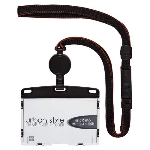 Open Industry Hanging Name Tag Urban Style Name Tag Card Holder Name Holder Reel ID Card Business Card Size Hard Case 1 Piece Black NU-4P-BK