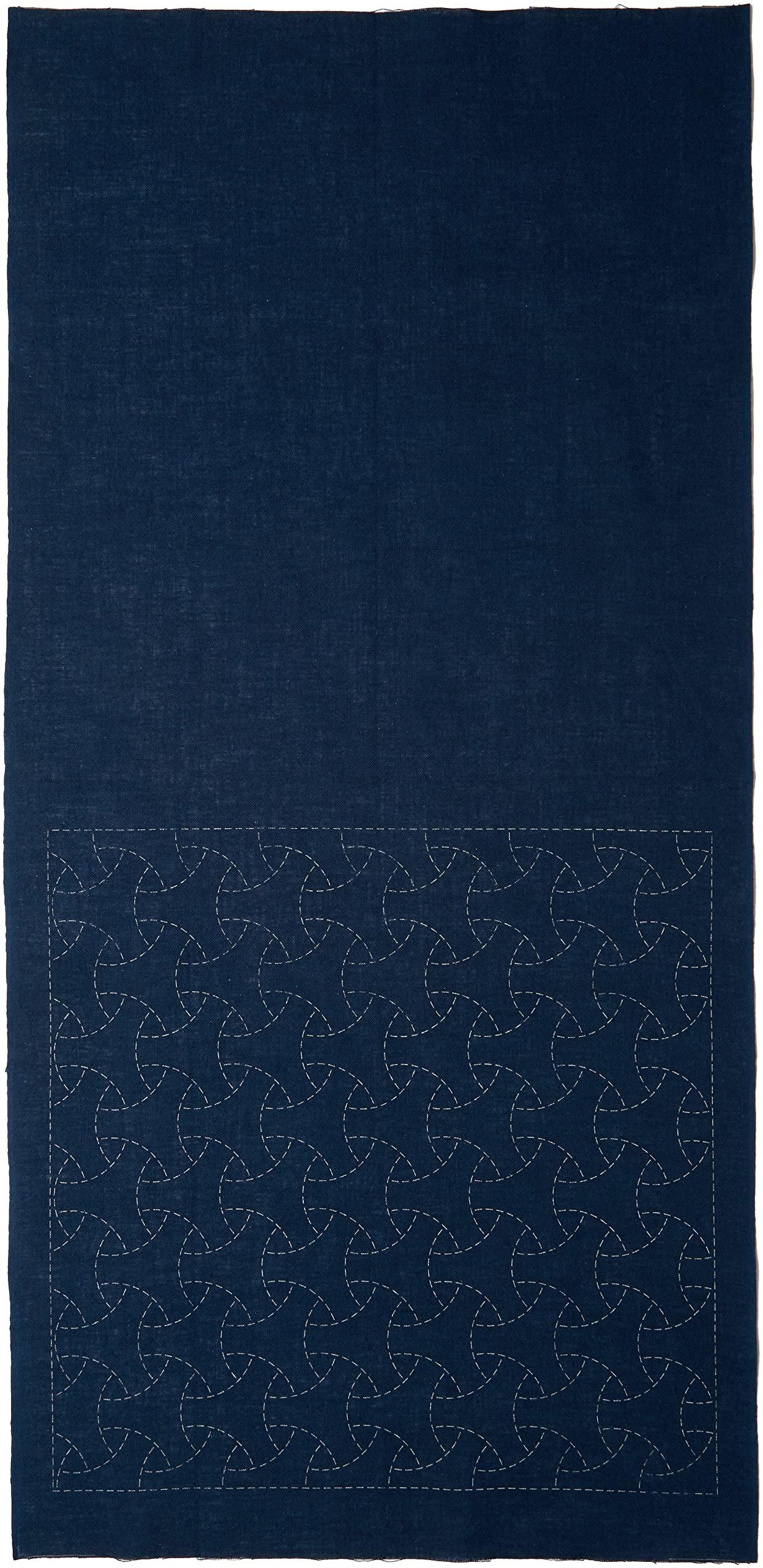 Olimpas Silk Sashiko Flower Dishcloth Pack Marubishamon (Navy) H-2015