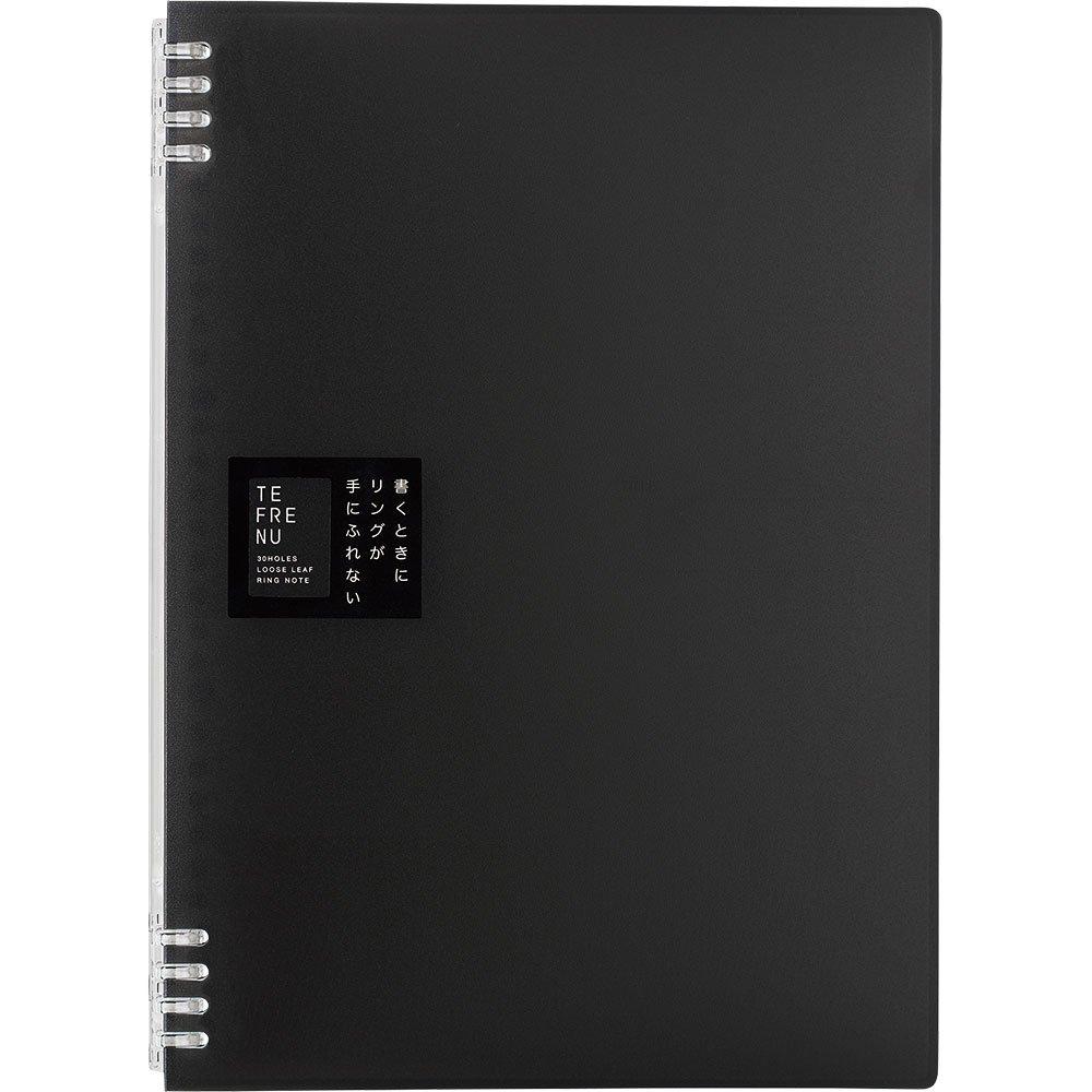King Jim Ring Notebook Tefren 30-Hole A4 Vertical Black 9856TTE-BK