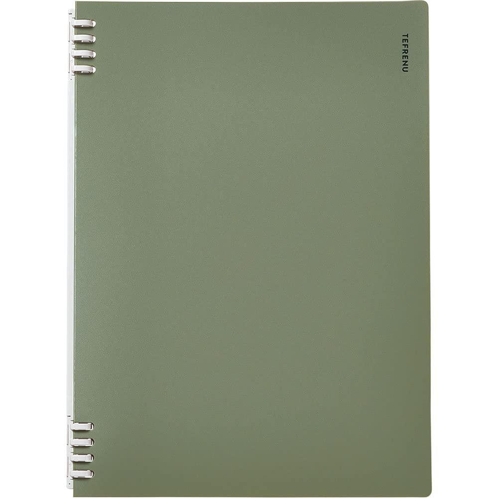 King Jim Ring Notebook Tefren 30-Hole A4 Vertical Green CN9856TE-G