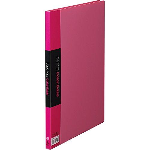 King Jim Clear File Color Base 20-Pocket A4 Vertical Pink 132C-P