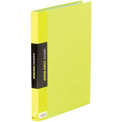 King Jim Clear File Color Base 20-Pocket A4 Vertical Yellow-Green 132C-YG