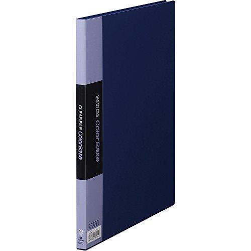 King Jim Clear File Color Base 20-Pocket A4 Vertical Navy 132C-NV