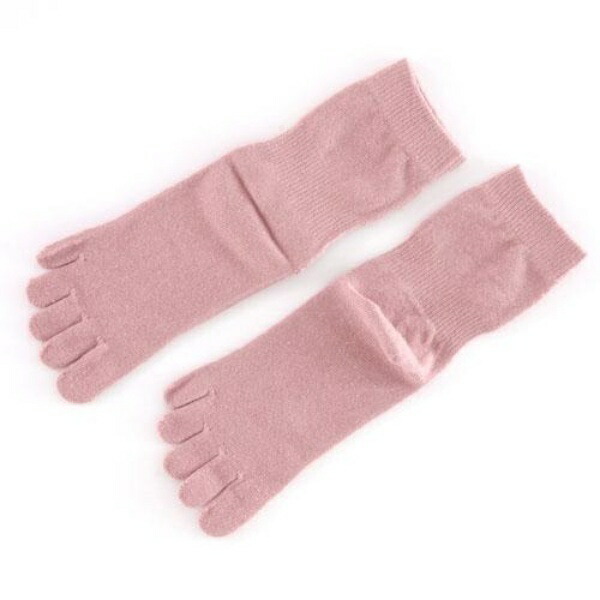 Silk Five-Toe Socks for Women - Rose
