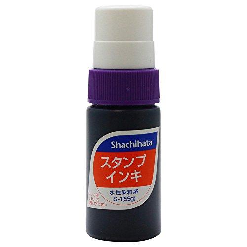 Shachihata Stamp Ink Refill for Sol Stamp Pad Water-Based Dye Ink Small Bottle 330g Purple S-1