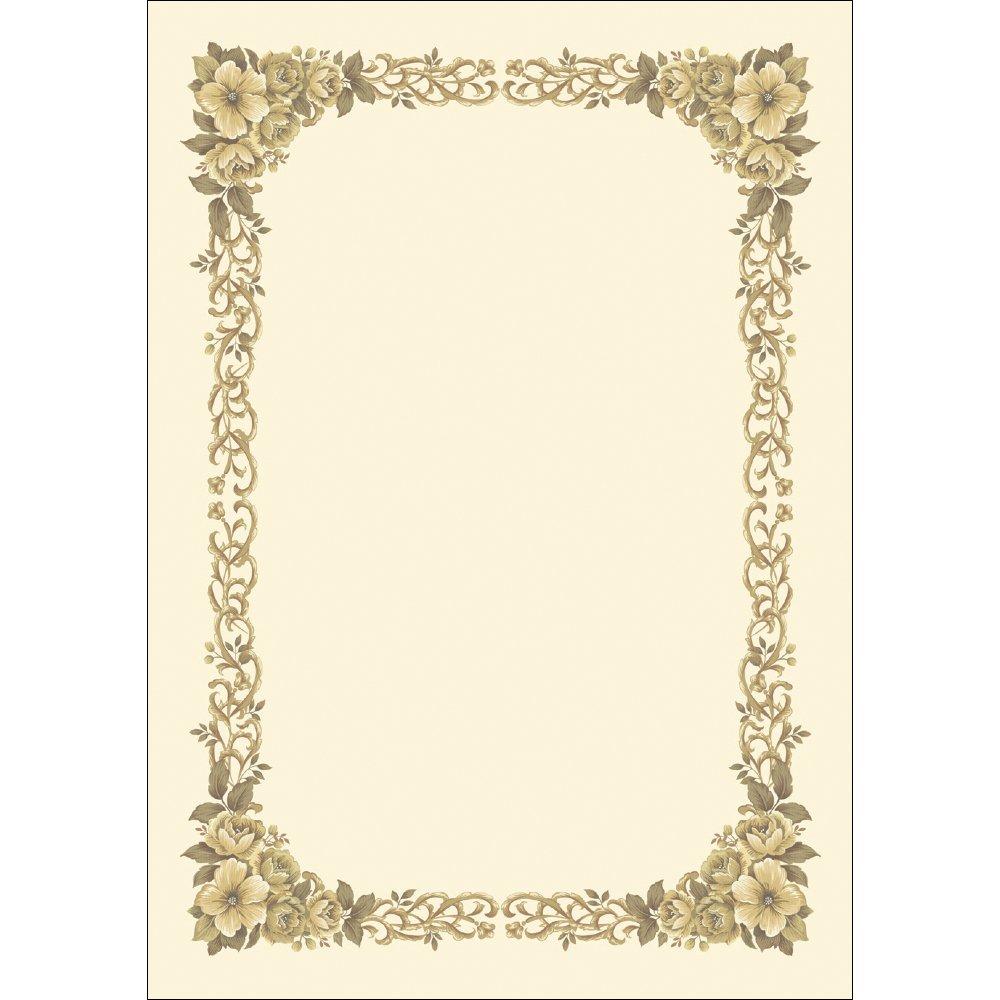 Sasagawa Award Certificate Paper, Taka Brand, OA Compatible, Vertical/Horizontal Use, Cream, B4 Size, 10 Sheets, 10-272