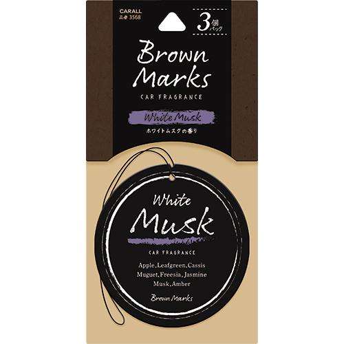 Seikado/CARALL Brown Marks Craft Plate 3-Pack White Musk Item No.: 3568