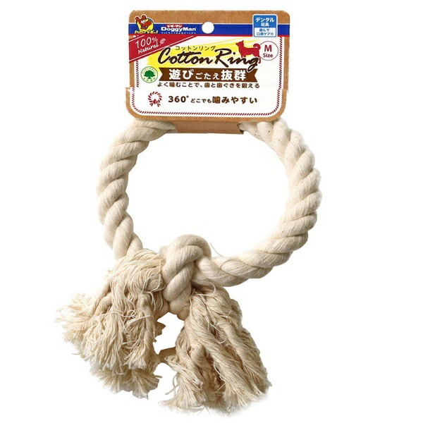 Doggyman Dog Toy Cotton Ring M for Dogs