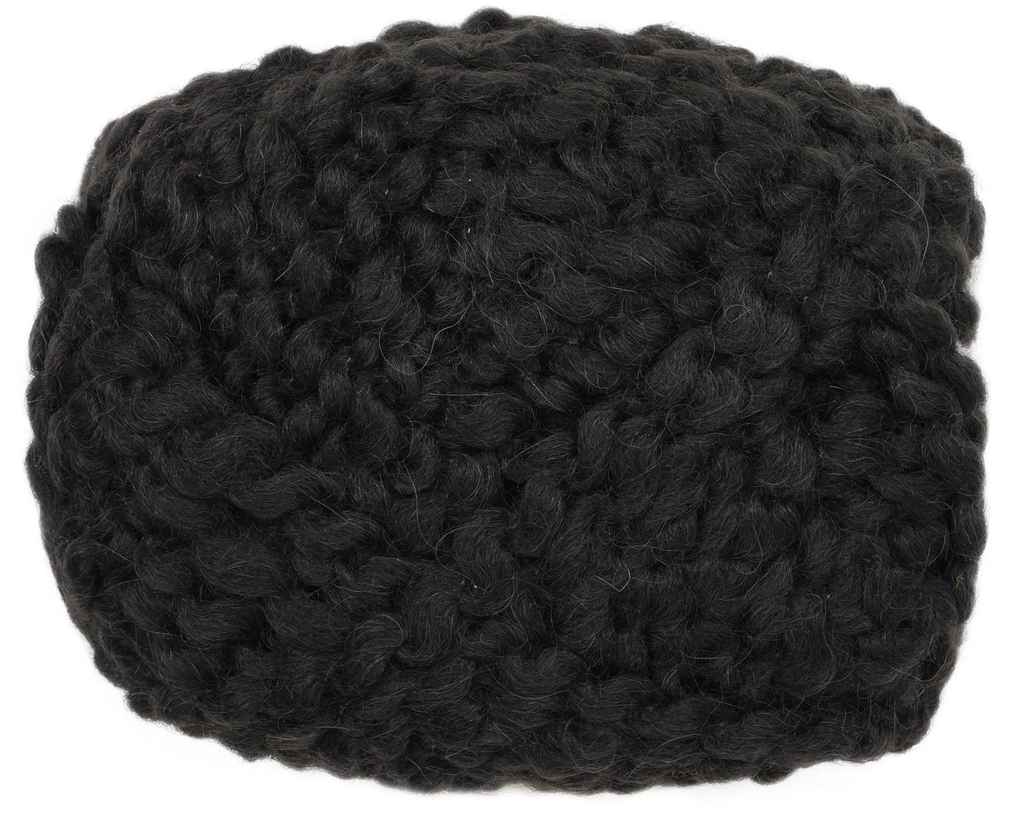 Hamana Real Wool Felt Curled Hair 30g Ivory Black H440-005-526
