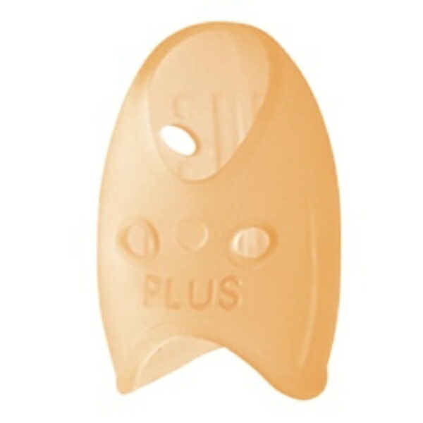 PLUS Paper Turning Finger Sleeve Ring Type Mekurikko Catch M Size 20-Pack Orange 35885