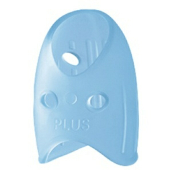PLUS Paper Turning Finger Sleeve Ring Type Mekurikko Catch L Size 20-Pack Blue 35-886