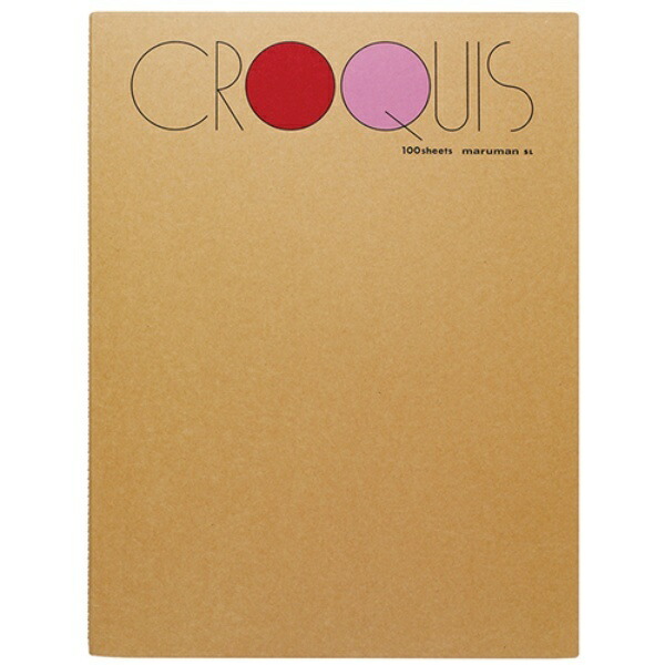 Maruman Sketchbook L Size Croquis Notebook White Croquis Paper Red 100 Sheets SL-01