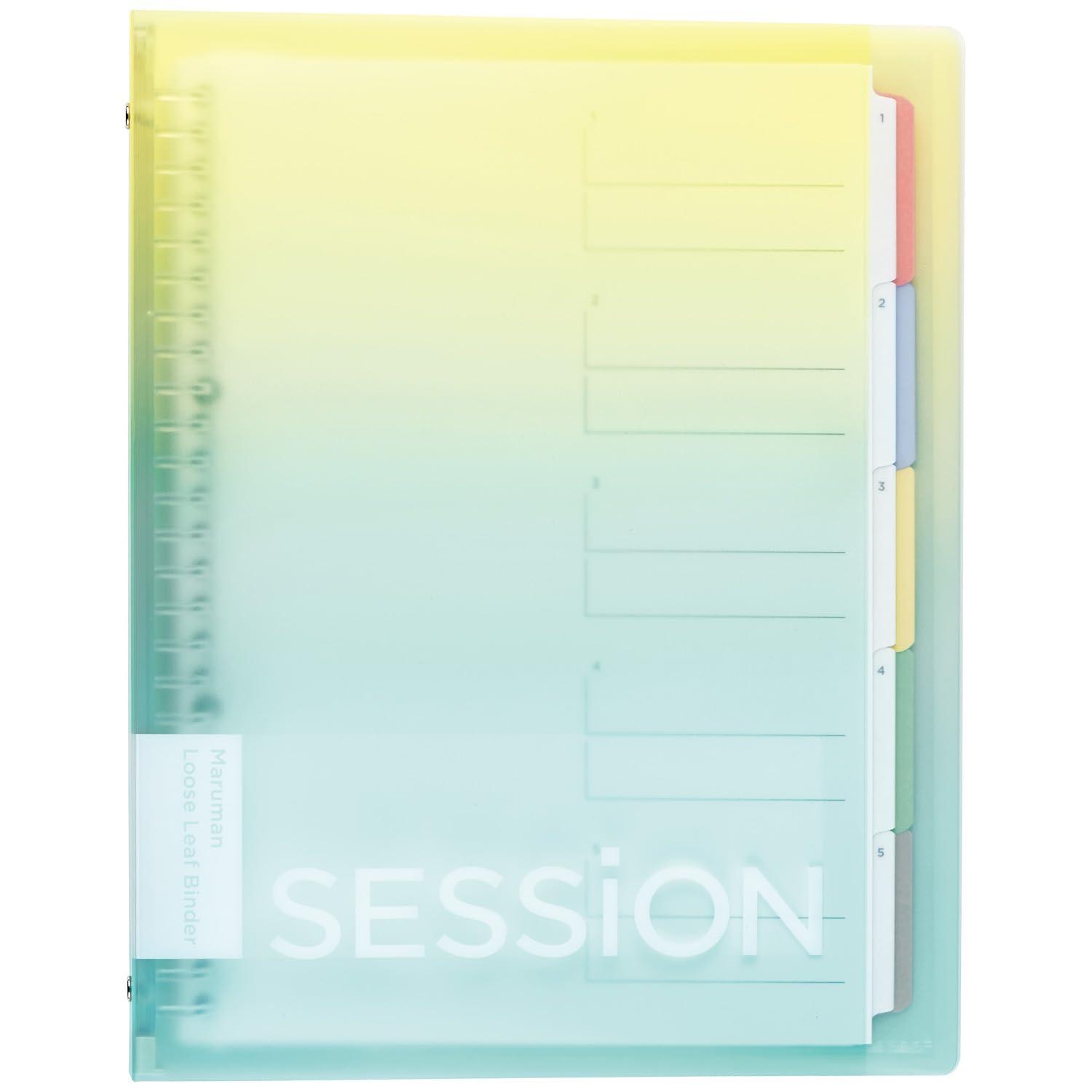 Maruman Loose-Leaf Binder Session B5 26-Hole Gradation Lemon Soda F310A-97A