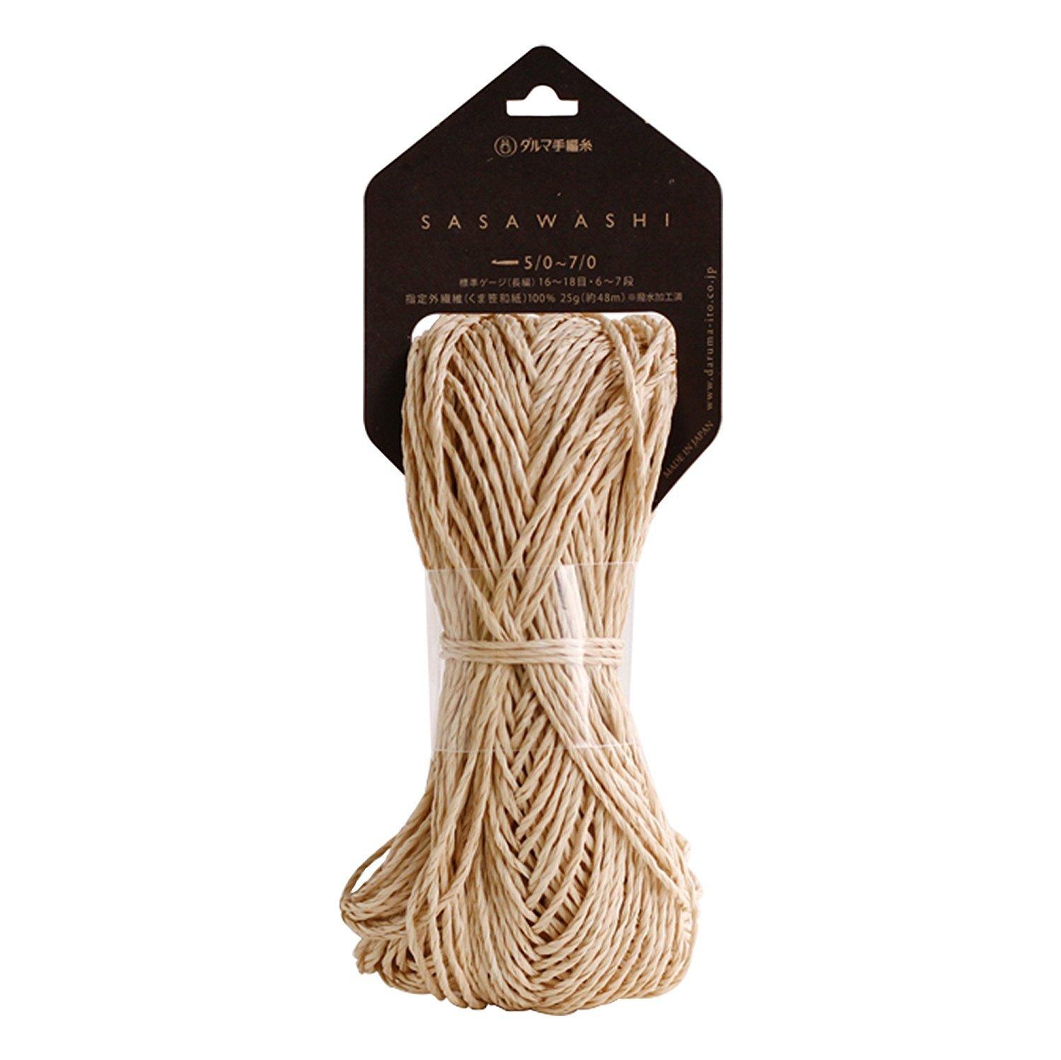 Yokota DARUMA SASAWASHI Yarn Medium Weight Col.1 Beige Family 25g Approx. 48m 01-4110