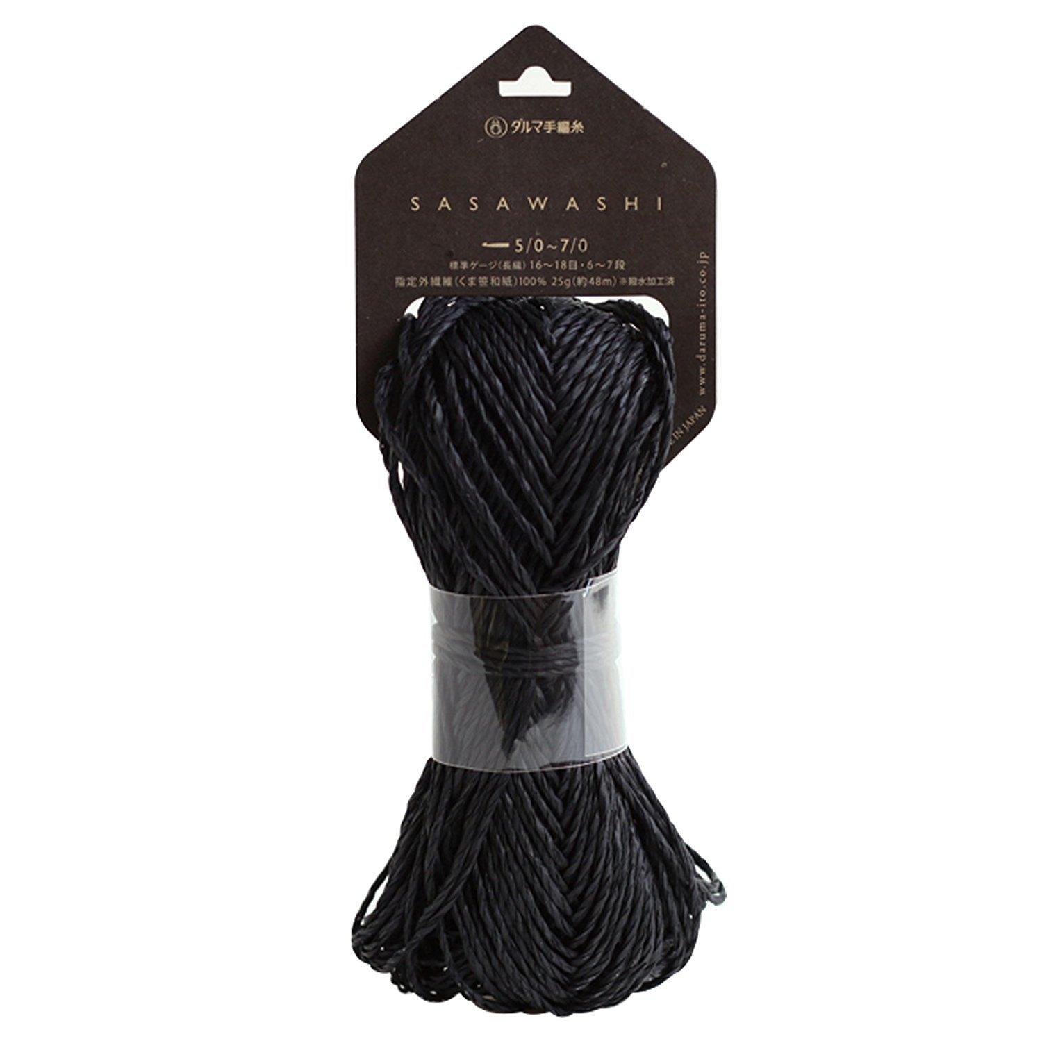DARUMA SASAWASHI Yarn Medium Weight Col.8 Black Series 25g Approx. 48m 01-4110