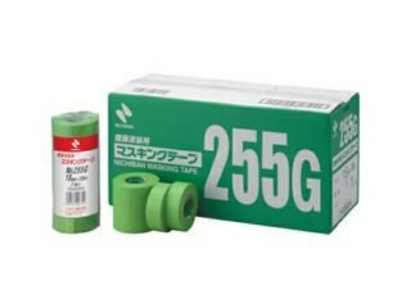 Nichiban Industrial Masking Tape Construction Masking Tape For concrete, aluminum sash, tile, painted steel sheets, etc. 255GH-30 30mm x 18m (4 rolls per pack)
