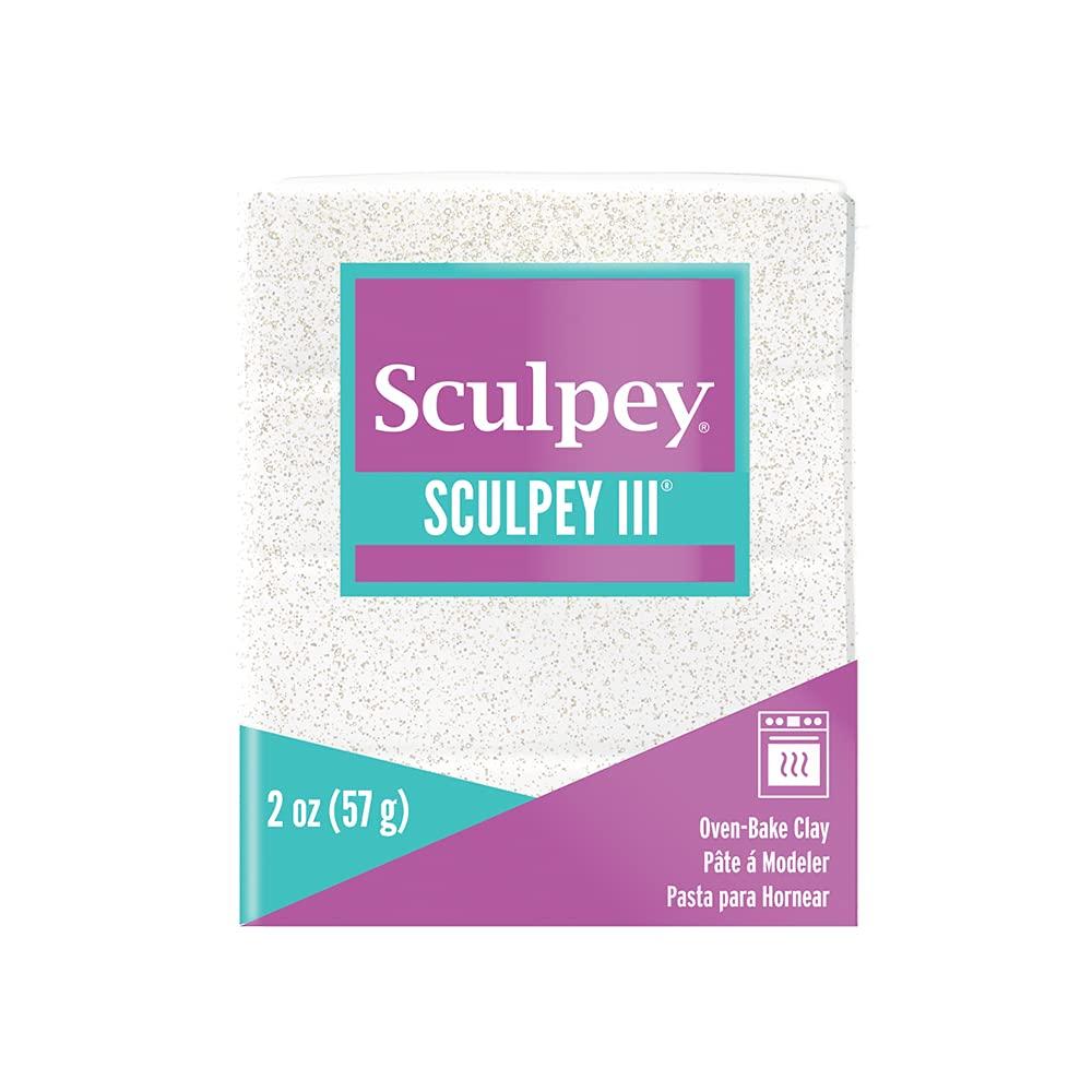 Polyform Sculpey III Clay 2oz 539 White Glitter 39080539