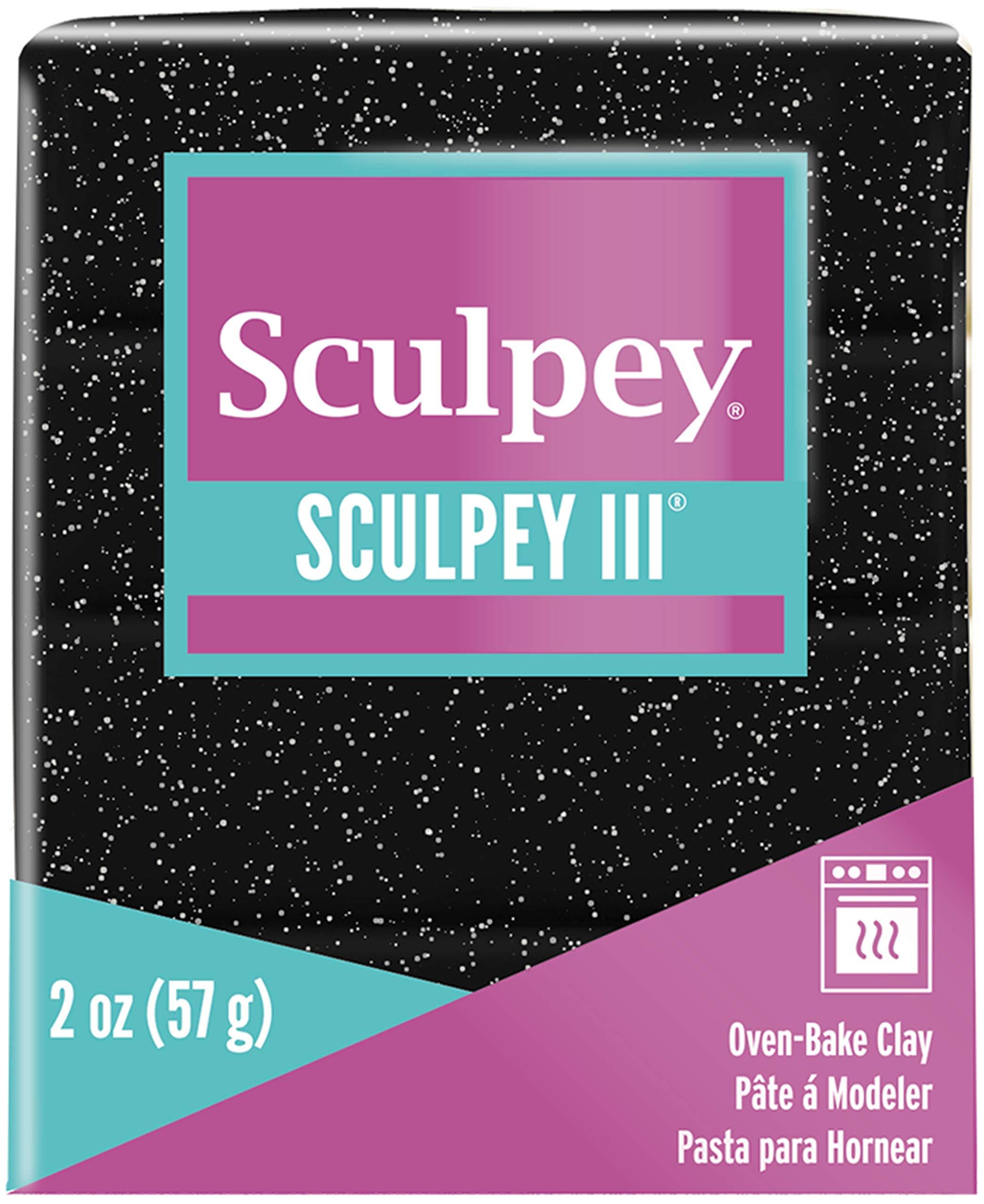 Sculpey Polymer Clay 2 oz. BLK GLLTR Black Glitter