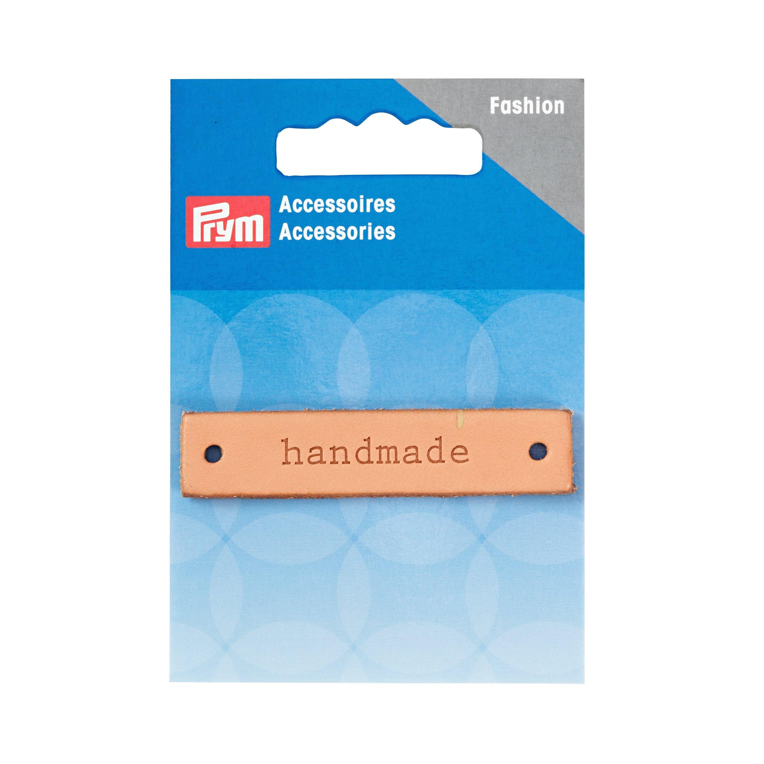 Prym Leather Label “handmade” Square 60×13mm Beige PRM403795