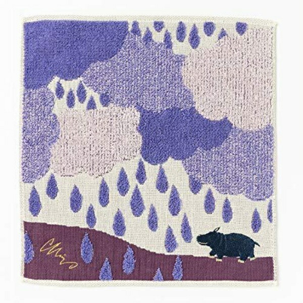Kusubashi Mon Ori morita MiW Gauze Pile Handkerchief Kaba Purple A-66644-86-PAP 25×25cm