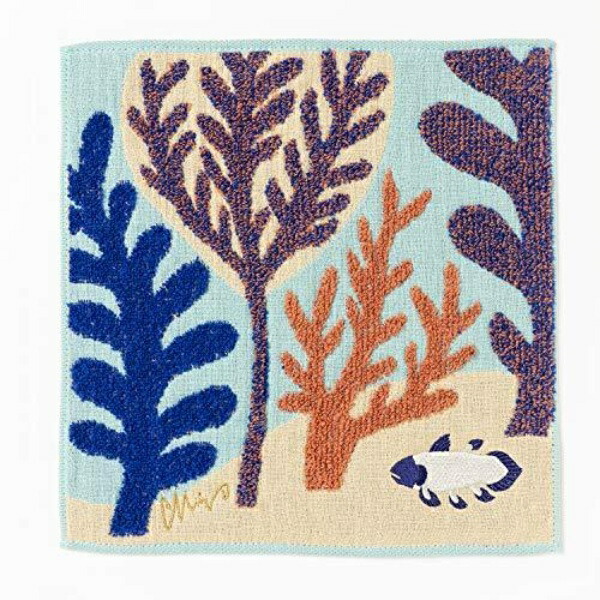 Kusubashi Mon Ori morita MiW Gauze Pile Handkerchief Coelacanth Blue A-66648-86-B 25×25cm
