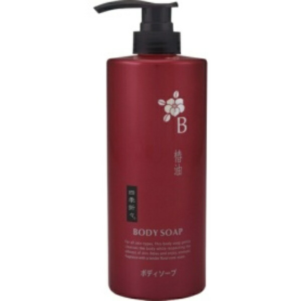 Kumano Yushiki Four Seasons Camellia Oil Body Soap Main Bottle 600ml 1 Bottle