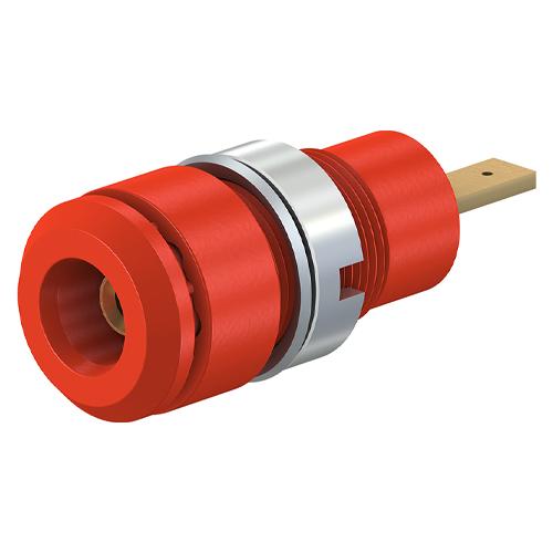 φ2mm/M8 Panel Mount Socket, Red EA940DP-532, 1 piece