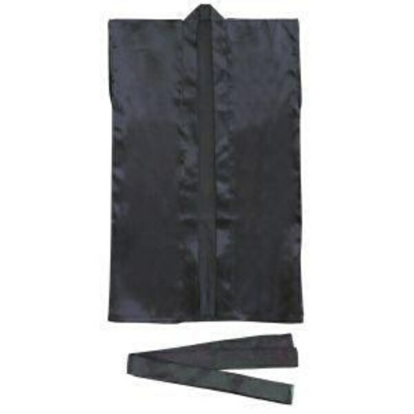 Artec Satin Long Happi Coat Black L (with Headband) 001153