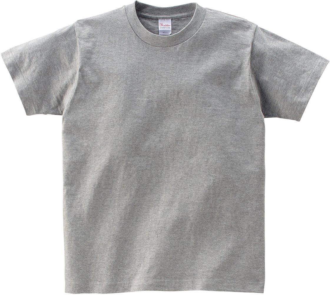 [Printstar] Short-Sleeve T-Shirt 5.6 oz Heavyweight T-Shirt 00085-CVT_K Boys Heather Gray 130cm