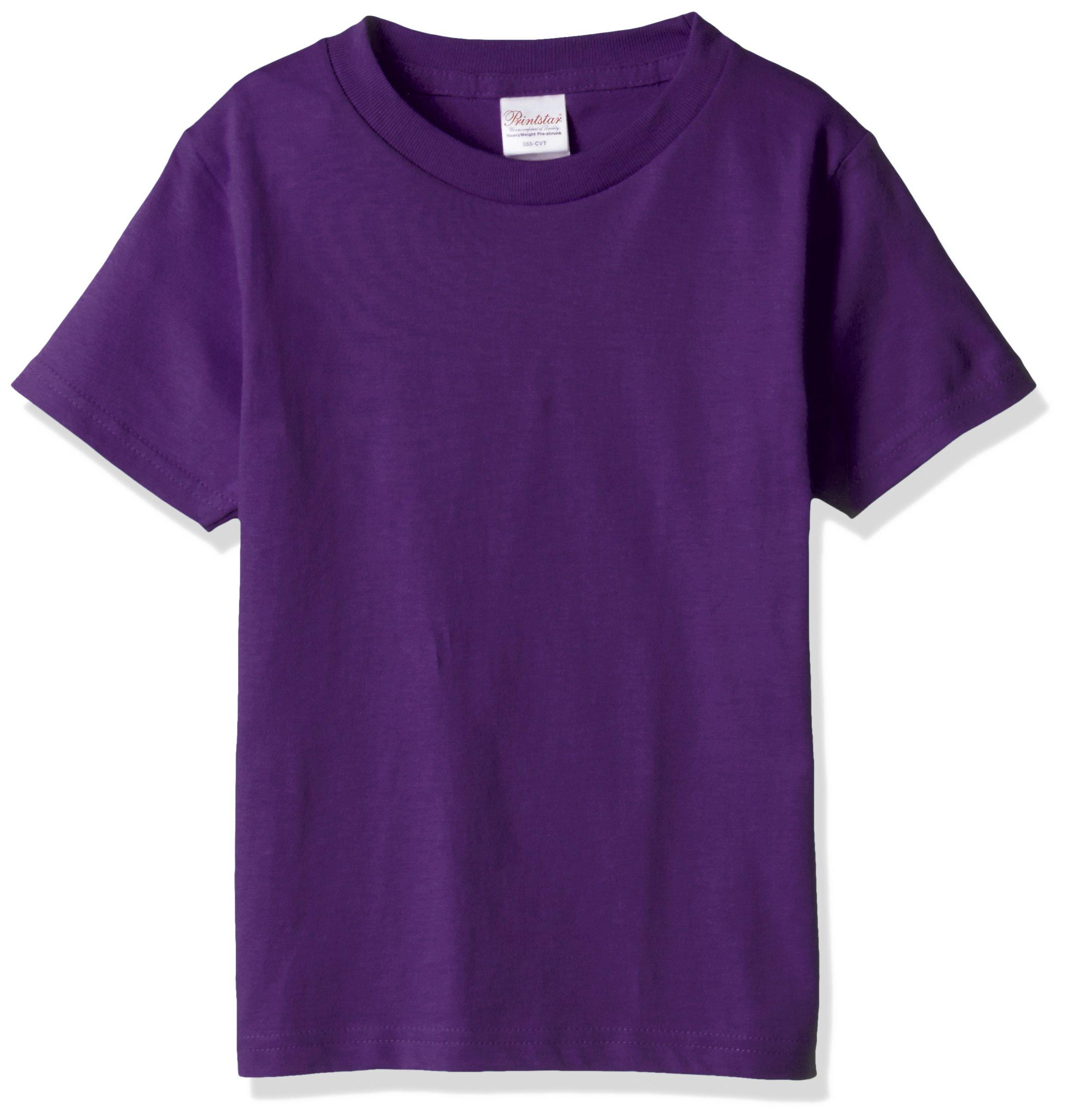 [Printstar] Short-Sleeve T-Shirt 5.6 oz Heavyweight T-Shirt 00085-CVT_K Boys Purple 110cm