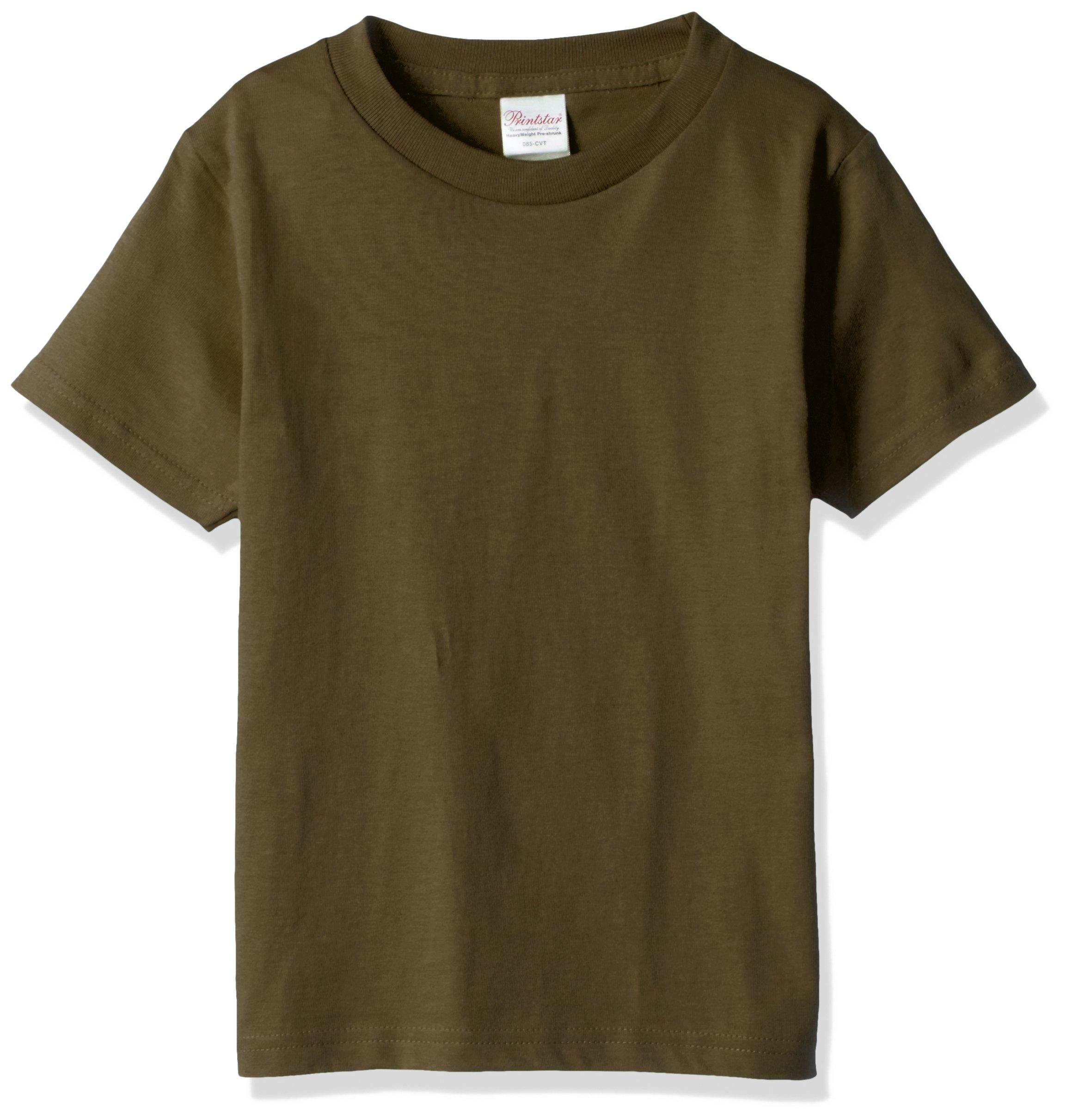 [Printstar] Short-Sleeve T-Shirt 5.6 oz Heavyweight T-Shirt 00085-CVT_K Boys Olive 140cm