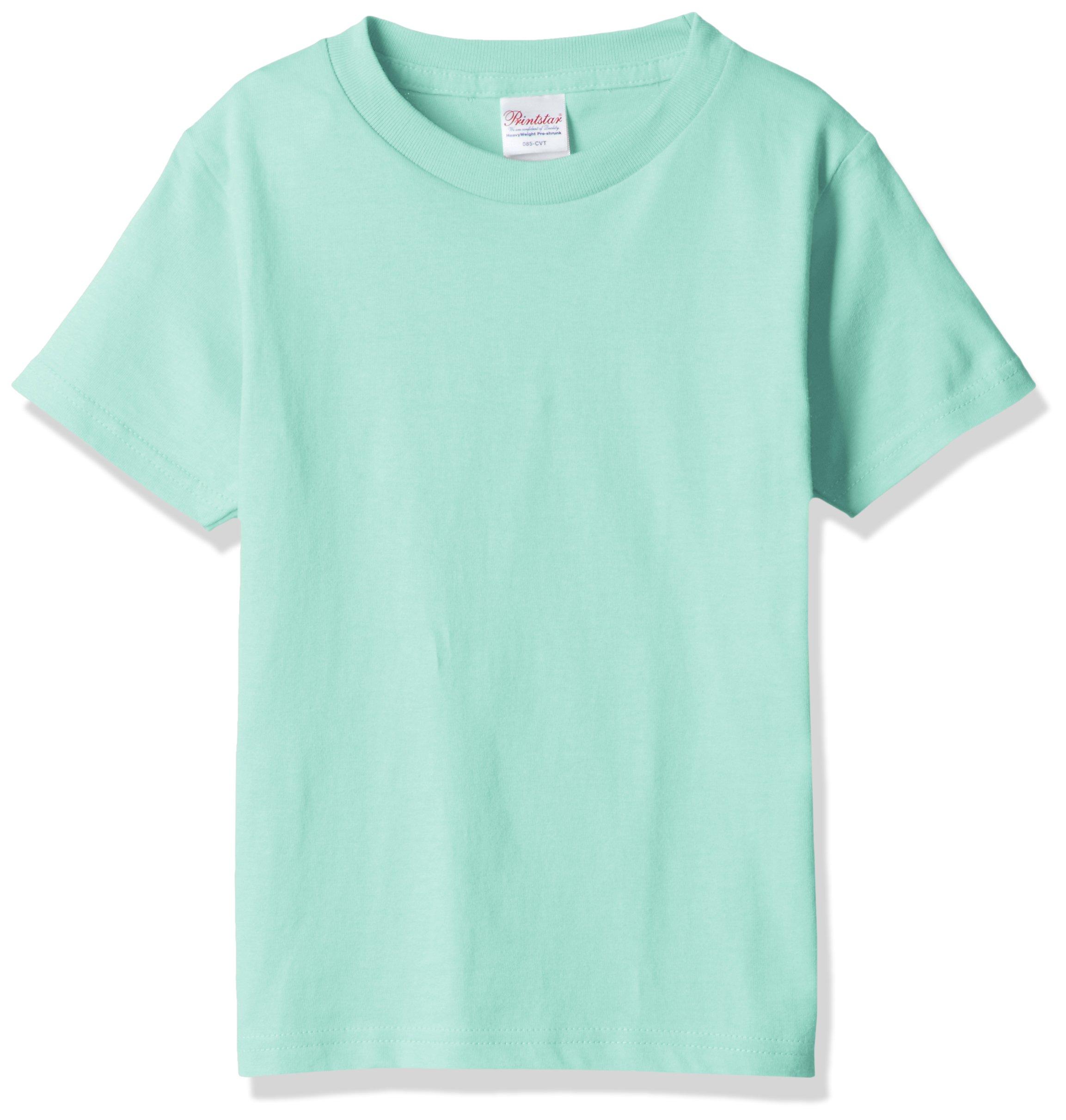 [Printstar] Short Sleeve T-Shirt 5.6 oz Heavy Weight T-Shirt 00085-CVT_K Boys Ice Green 150cm