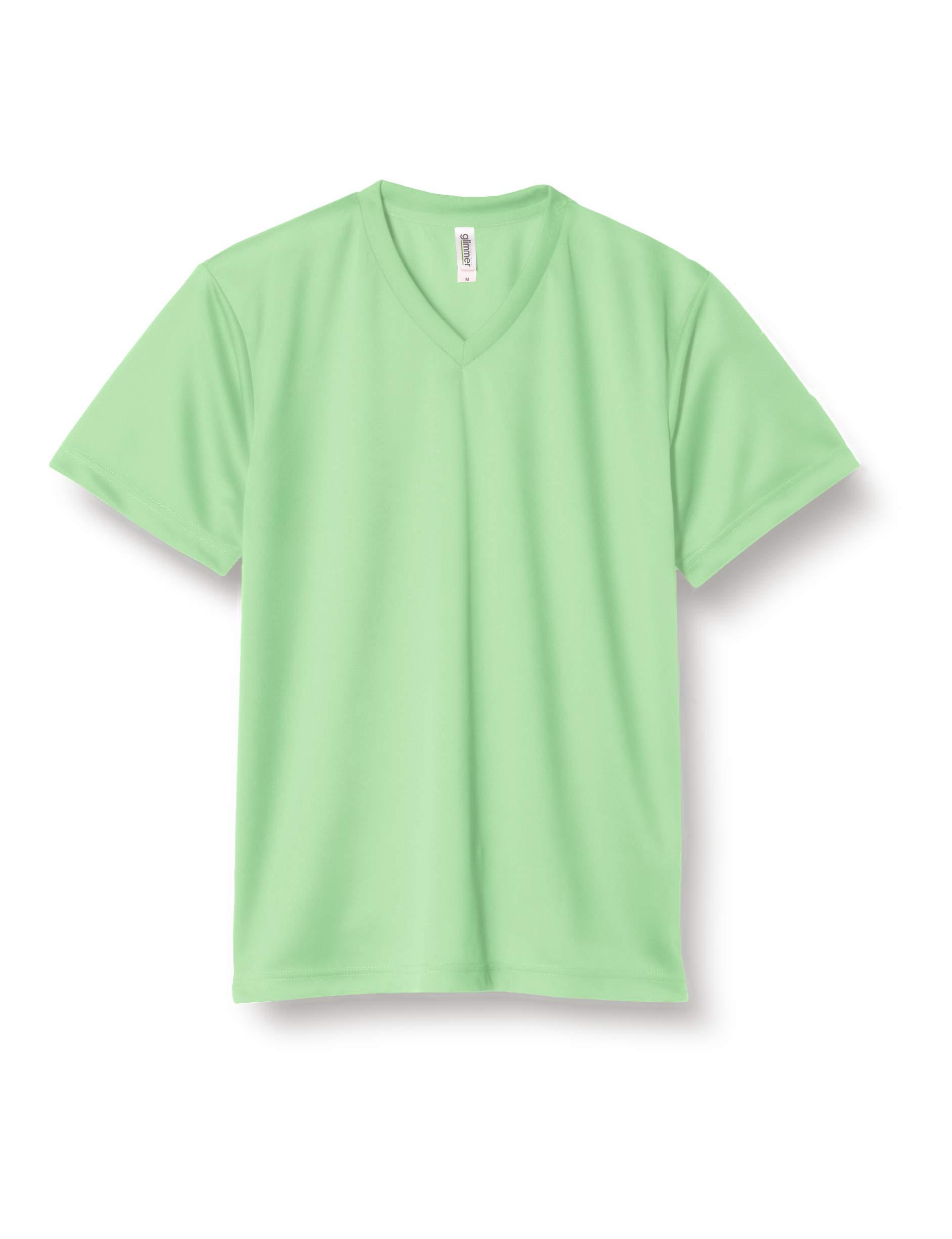 [Glimmer] Short Sleeve 4.4 oz Dry V-Neck T-Shirt 00337-AVT Lime M (Equivalent to Japanese Size M)