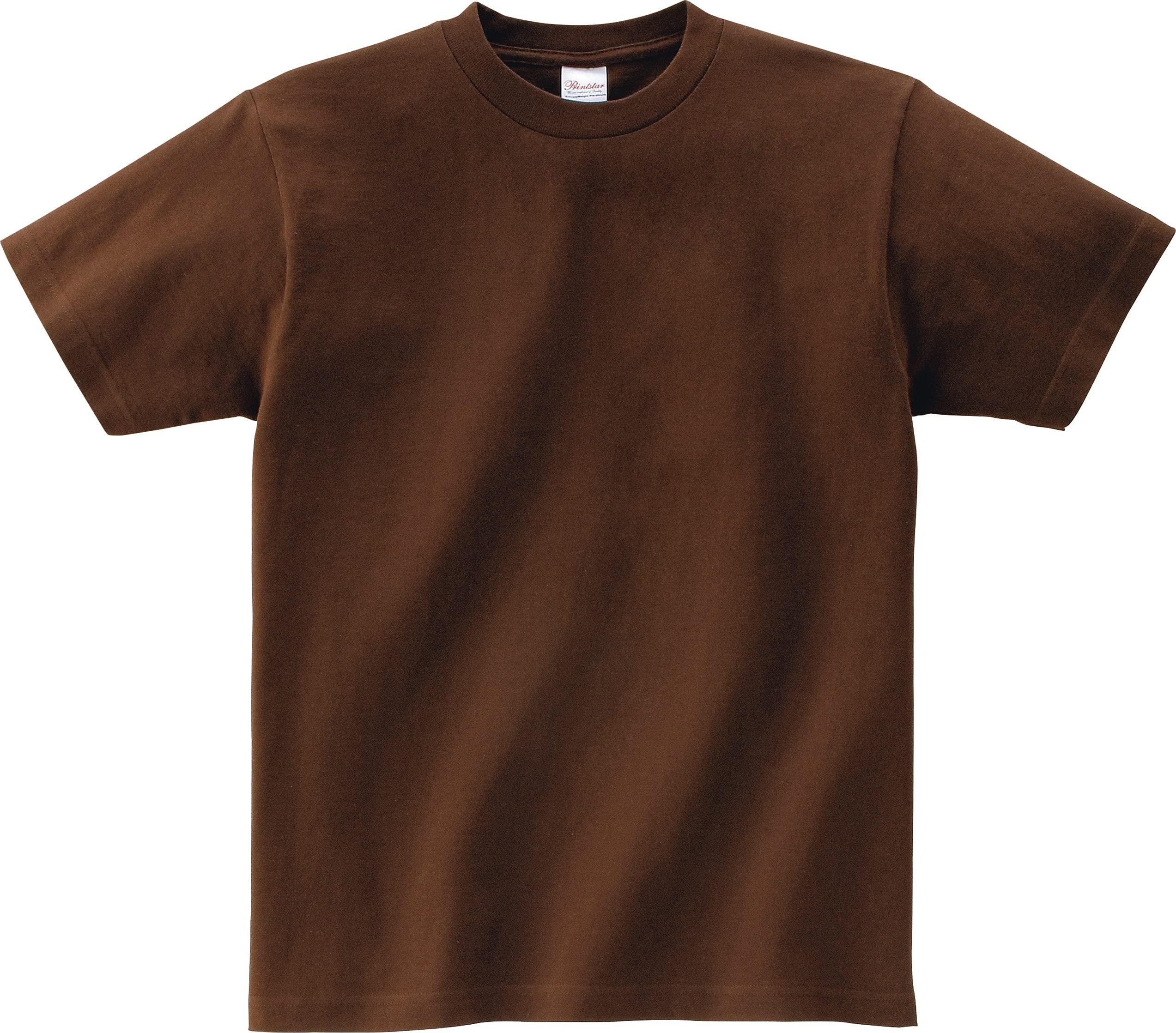 [Printstar] T-Shirt 00095-CVE Men's Dark Brown 150cm