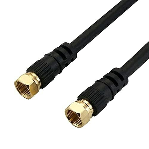 Horick Antenna Cable S-4C-FB Coaxial 50cm Black Screw-Type Connectors on Both Ends AC05-444BK