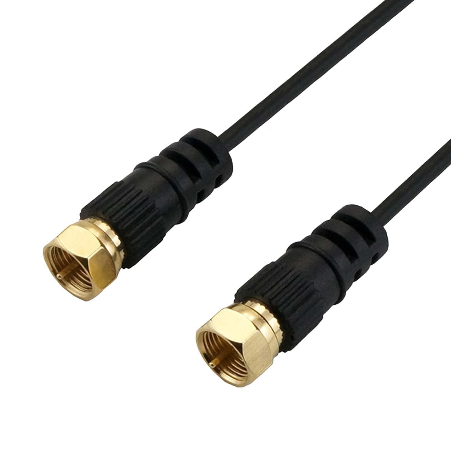Horick Ultra-Thin Antenna Cable S-2.5C-FB Coaxial 2m Black Screw-Type Connectors on Both Ends AC20-482BK