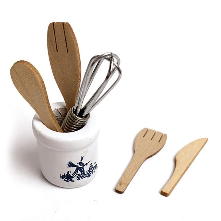 ERUBERU Miniature Craft ‘Miniature Parts Cooking Utensil Set E MIT-256’